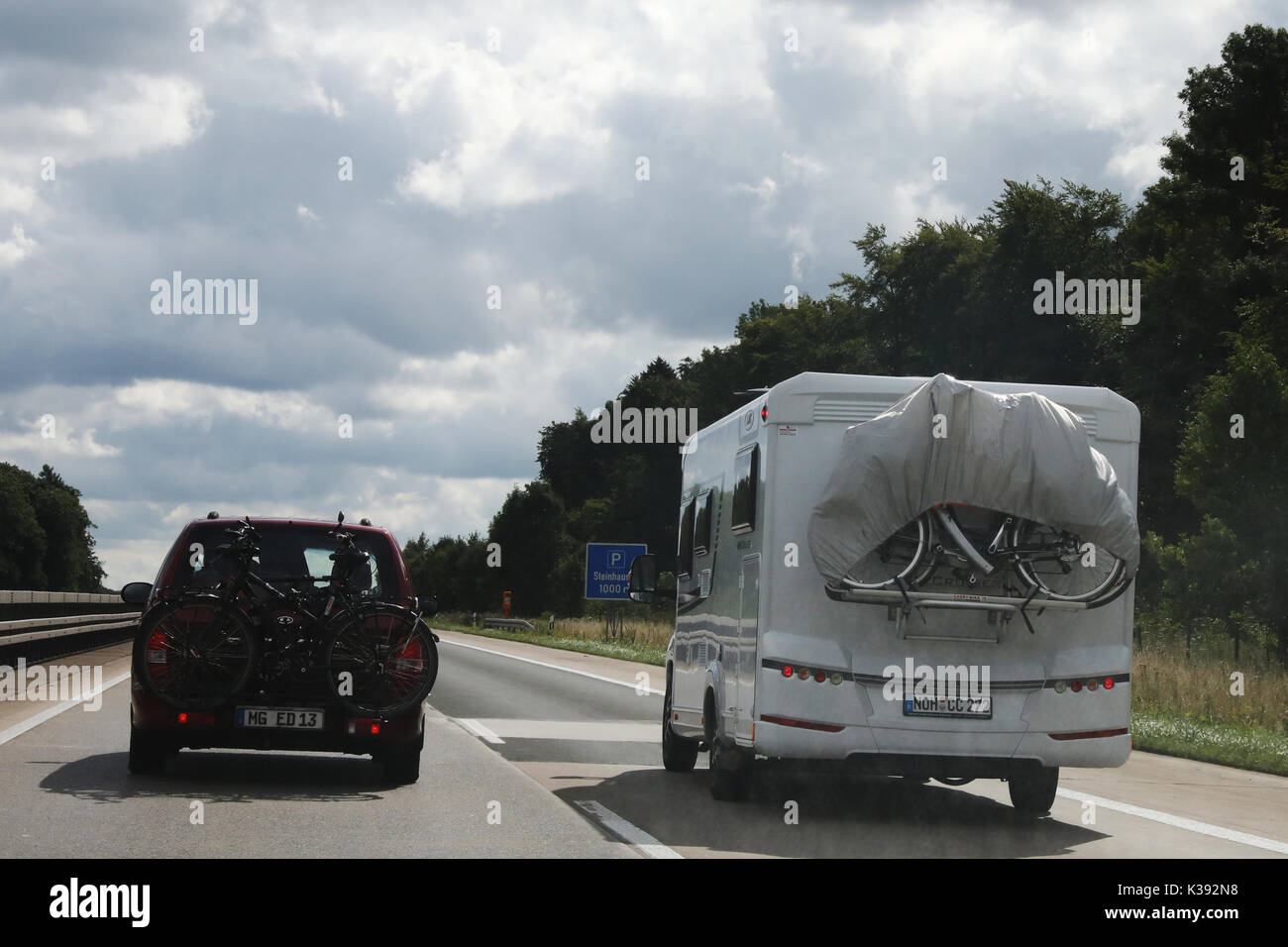 Autobahn in Deutschland Stockfoto