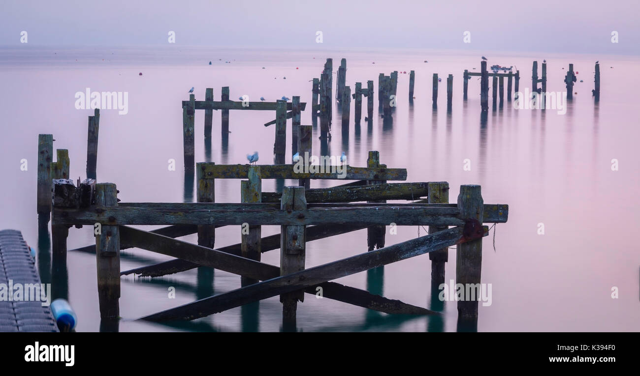 Alte Pier in Swanage, Dorset Stockfoto