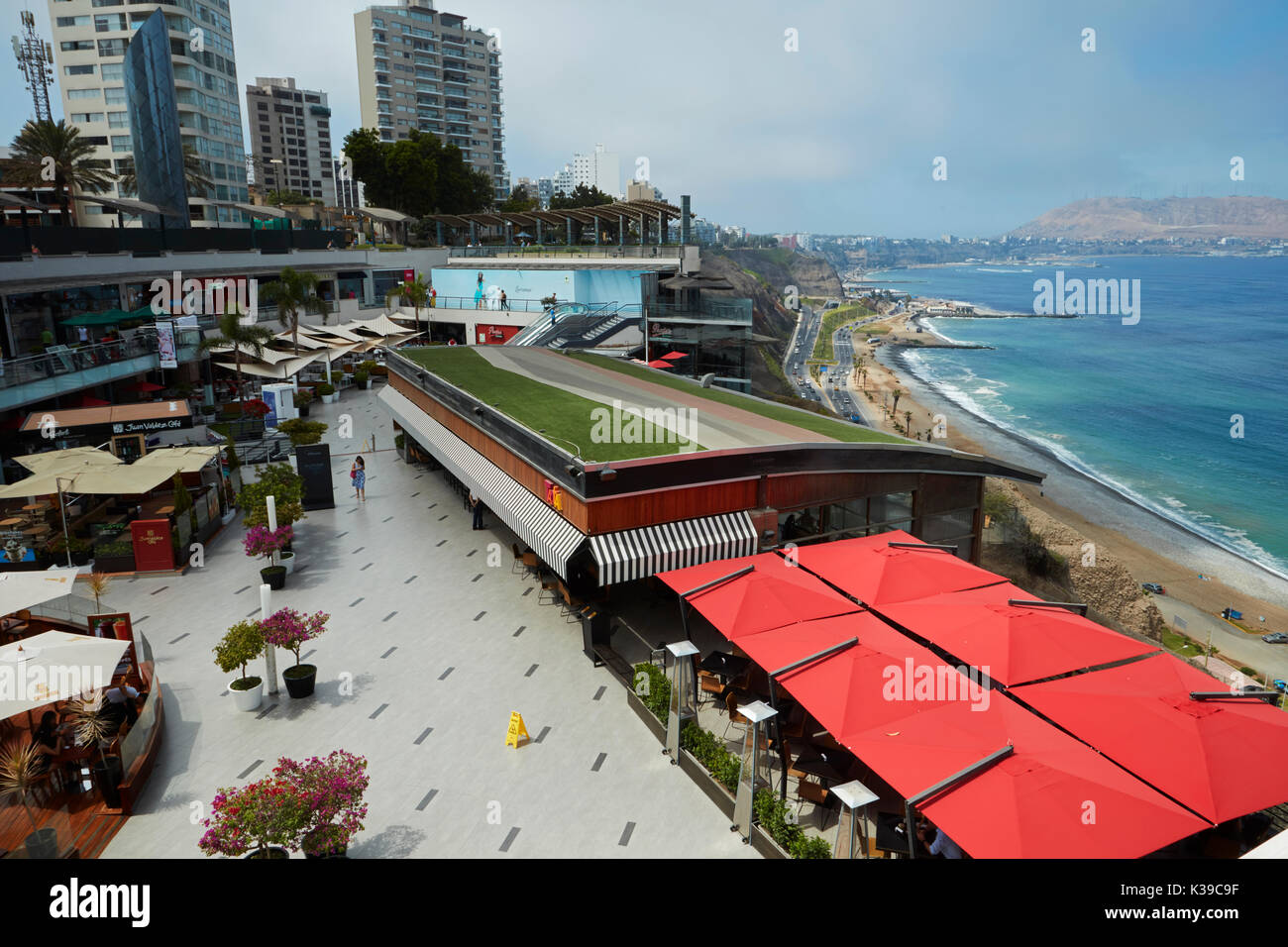 Lacomar Klippe Shopping Mall, Miraflores, Lima, Peru, Südamerika Stockfoto