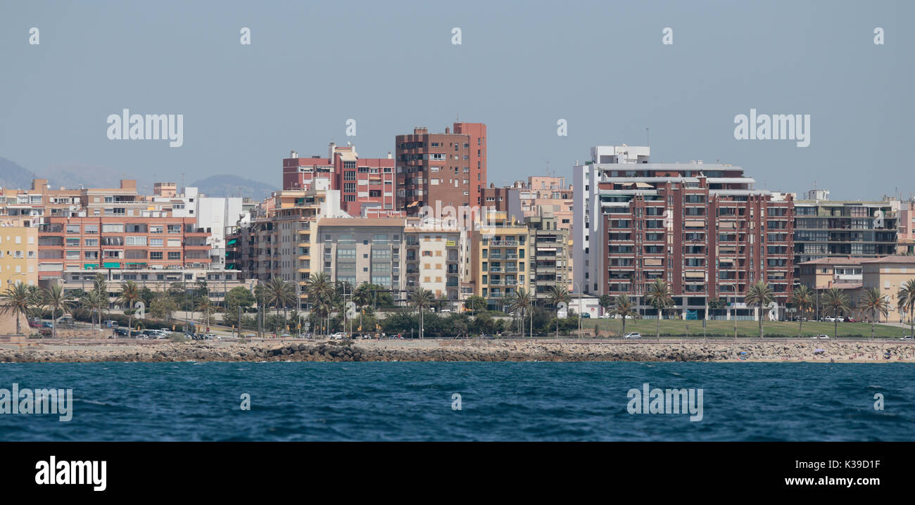 Palma am Meer, Ansicht vom Meer Stockfoto