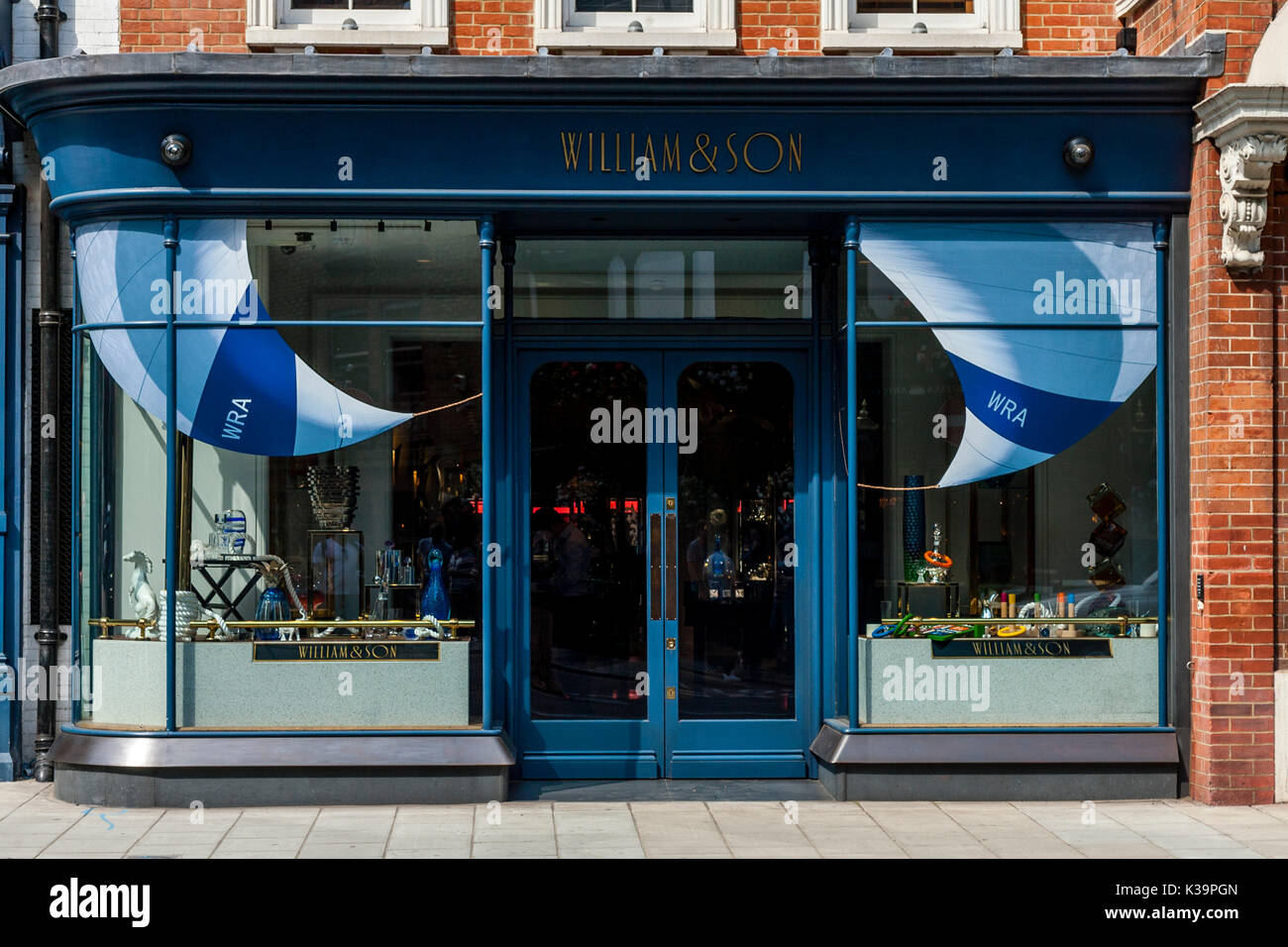 William und Sohn Department Store, Bruton Street, Mayfair, London, Großbritannien Stockfoto