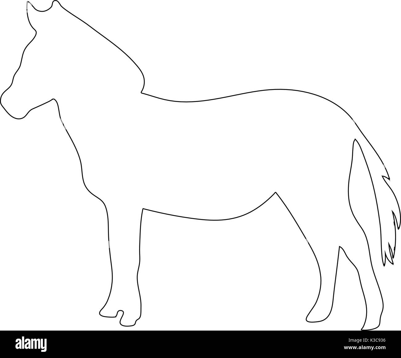 Umrisse einer afrikanischen Zebra Vektor Abbildung - Bild: 157007850