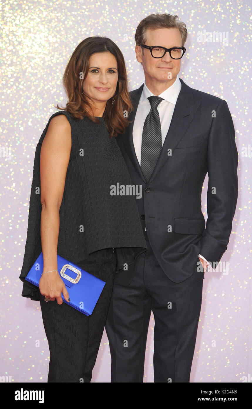 Foto muss Gutgeschrieben © Alpha Presse 079965 05/09/2016 Colin Firth und Frau Livia Weltpremiere Bridget Joness Baby Odeon Leicester Square London Stockfoto