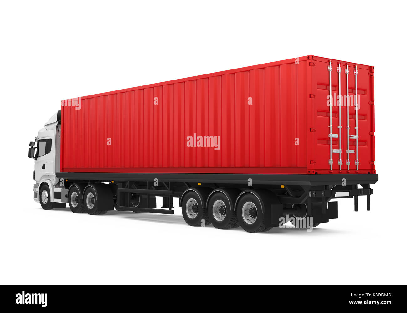 Container Lkw isoliert Stockfoto