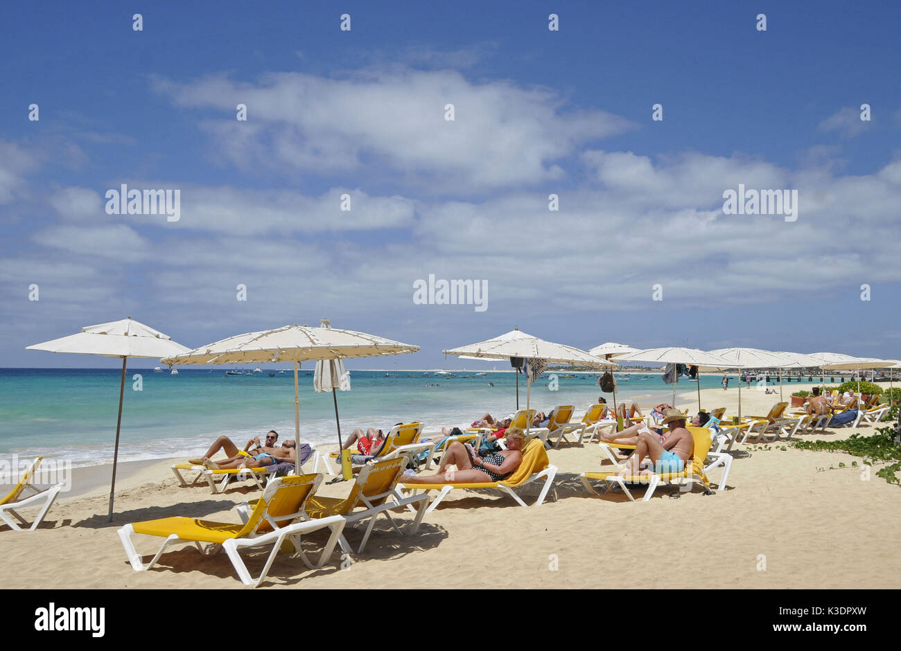 Santa Maria Beach, Insel Sal, Kap Verde Inseln, Stockfoto