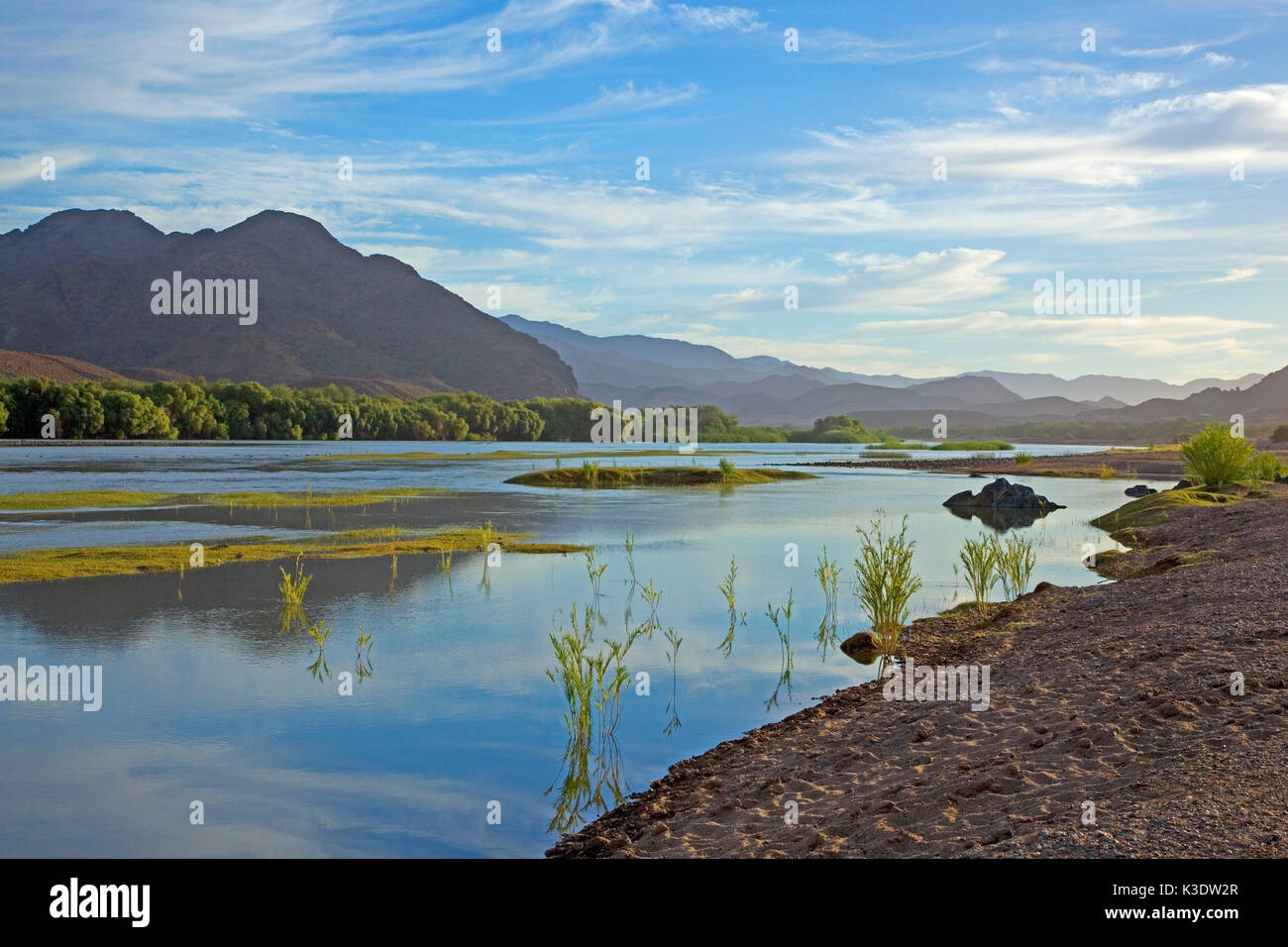 Afrika, Südafrika, Namaqua, Ai-Ais Richtersveld Transfrontier Park, Richtersveld Nationalpark, Potjiespram, Oranje, Grenzfluss, Südafrika, Namibia, Stockfoto