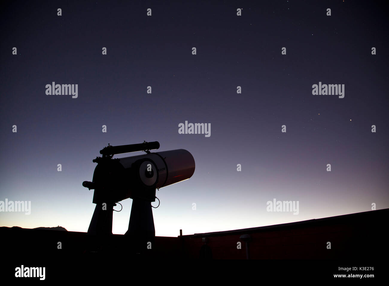 Chile, Vikunja, Observatorium Observatorio El Pangue, Stockfoto