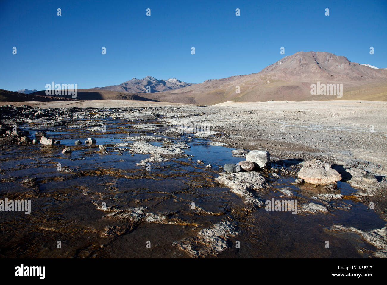 Chile, im Norden, Andines Hochland, Vulkane, Stockfoto