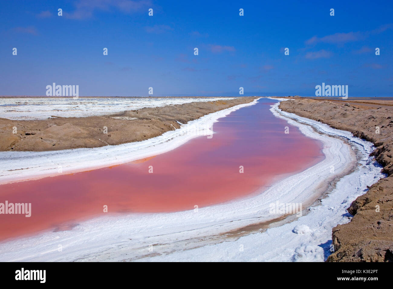 Afrika, Namibia, die Wüste Namib, Atlantikküste, Walvis Bay, saltwork, Salzgewinnung, Stockfoto