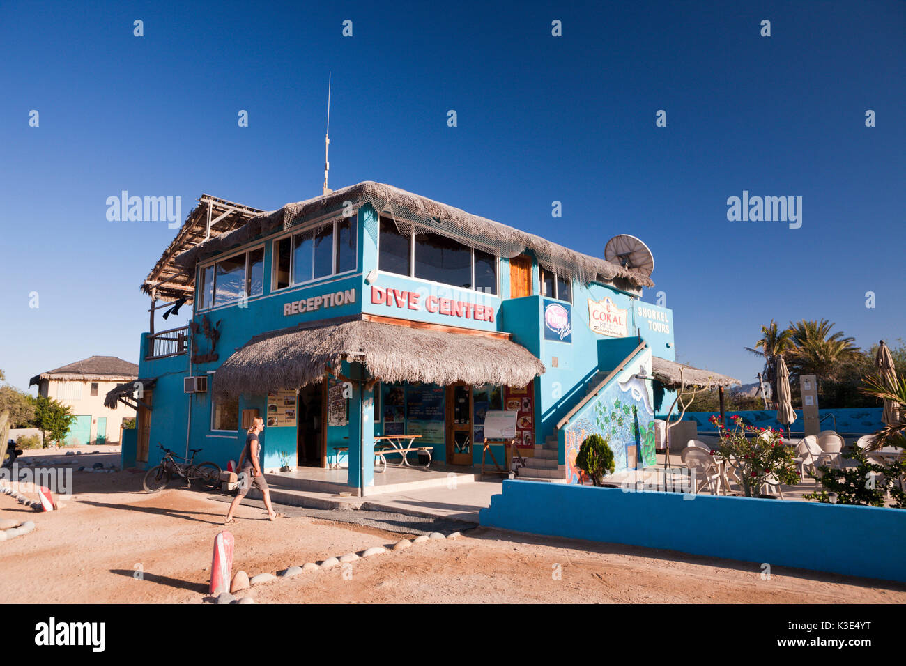 Tauchbasis in Cabo Pulmo, Cabo Pulmo Nationalpark, Baja California Sur, Mexiko Stockfoto Tauchbasis in Cabo Pulmo, Cabo Pulmo Nationalpark, Baja California Sur, Mexiko Stockfoto