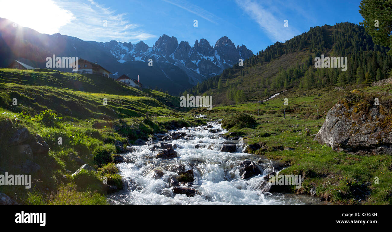 Österreich, Tirol, Kemater Alm, Mountain Brook, Stockfoto