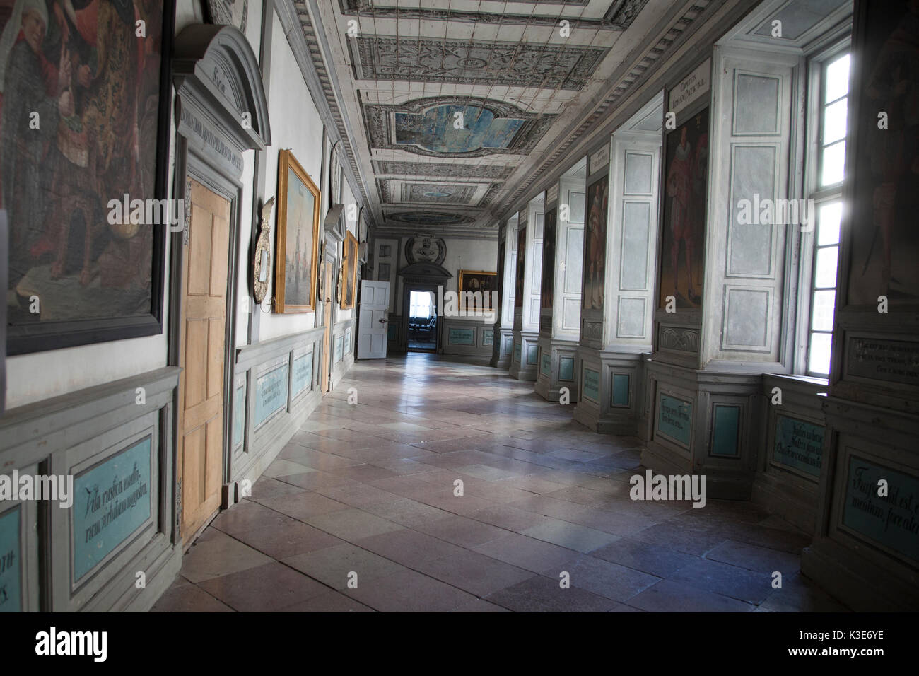 SKOKLOSTER der ehemalige Palast am See Mälaren aus dem schwedischen Reich, heute ist durch den schwedischen Staat gehört und ist ein Museum, das Innere eines t Stockfoto