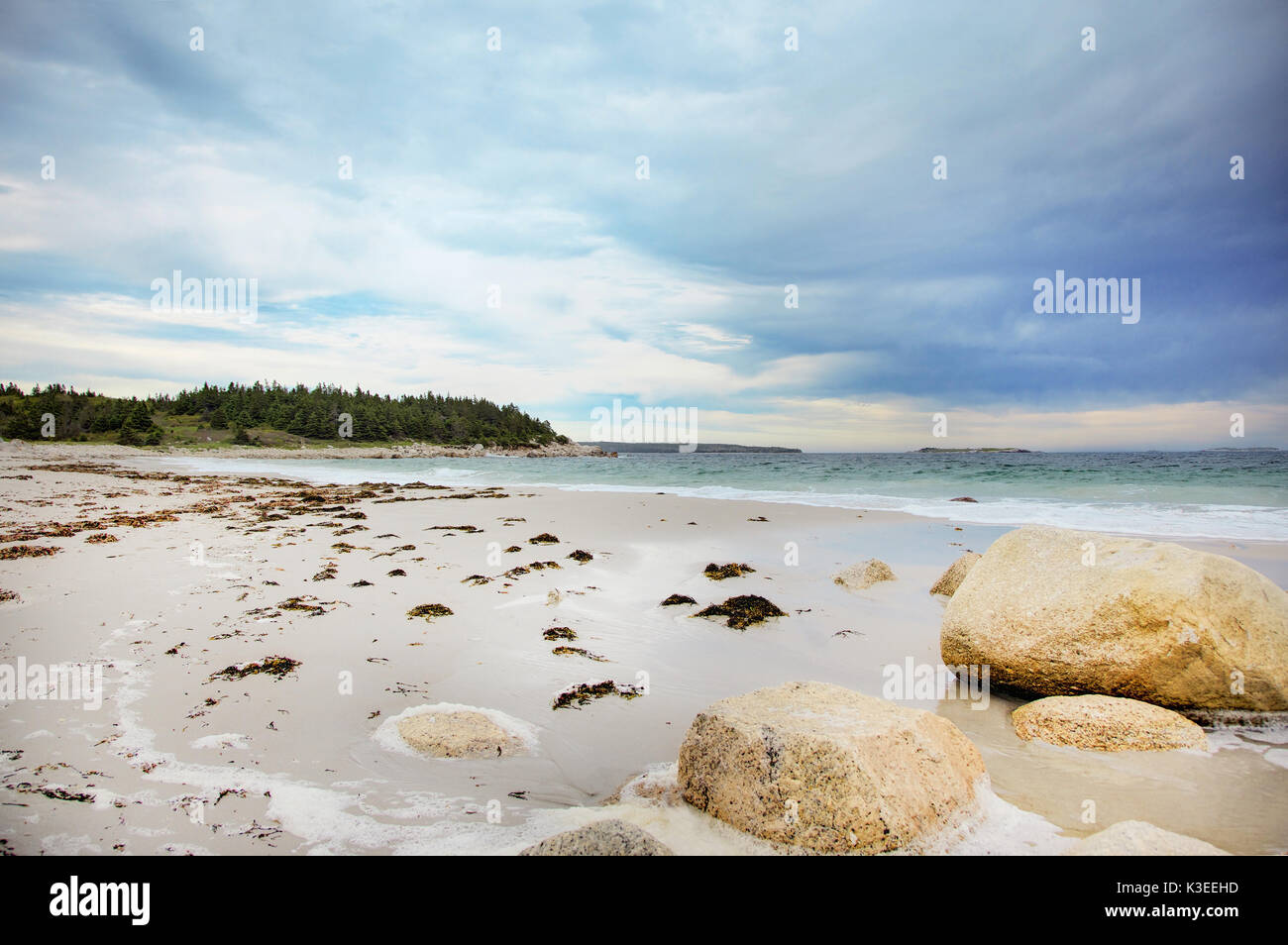 Crystal Crescent Beach in Nova Scotia. Stockfoto