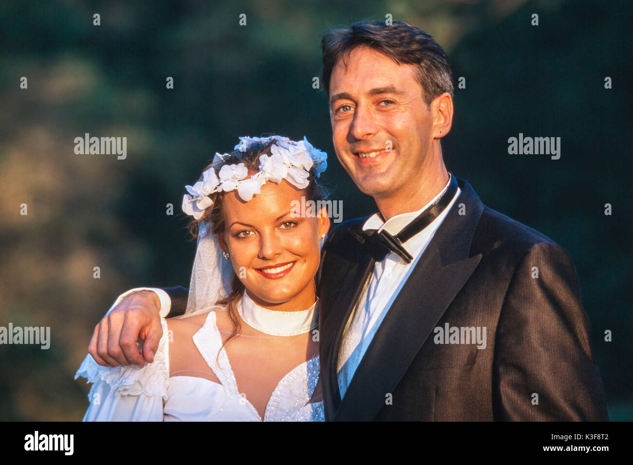 Portrait Hochzeit paar, Braut und Bräutigam Stockfoto