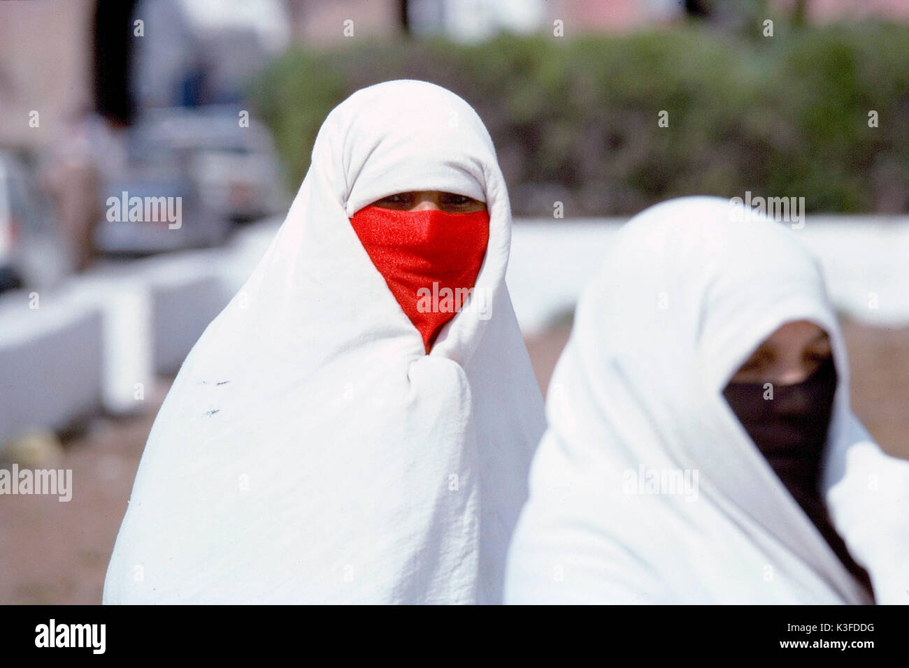 Verschleierte Frauen in Essaouira, Marokko Stockfoto