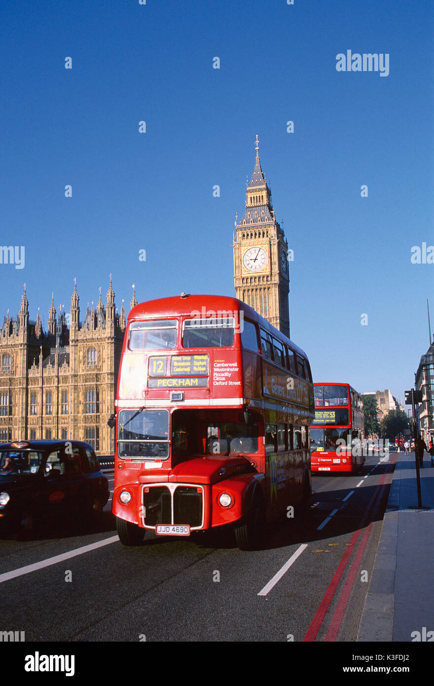 London-bus Stockfoto