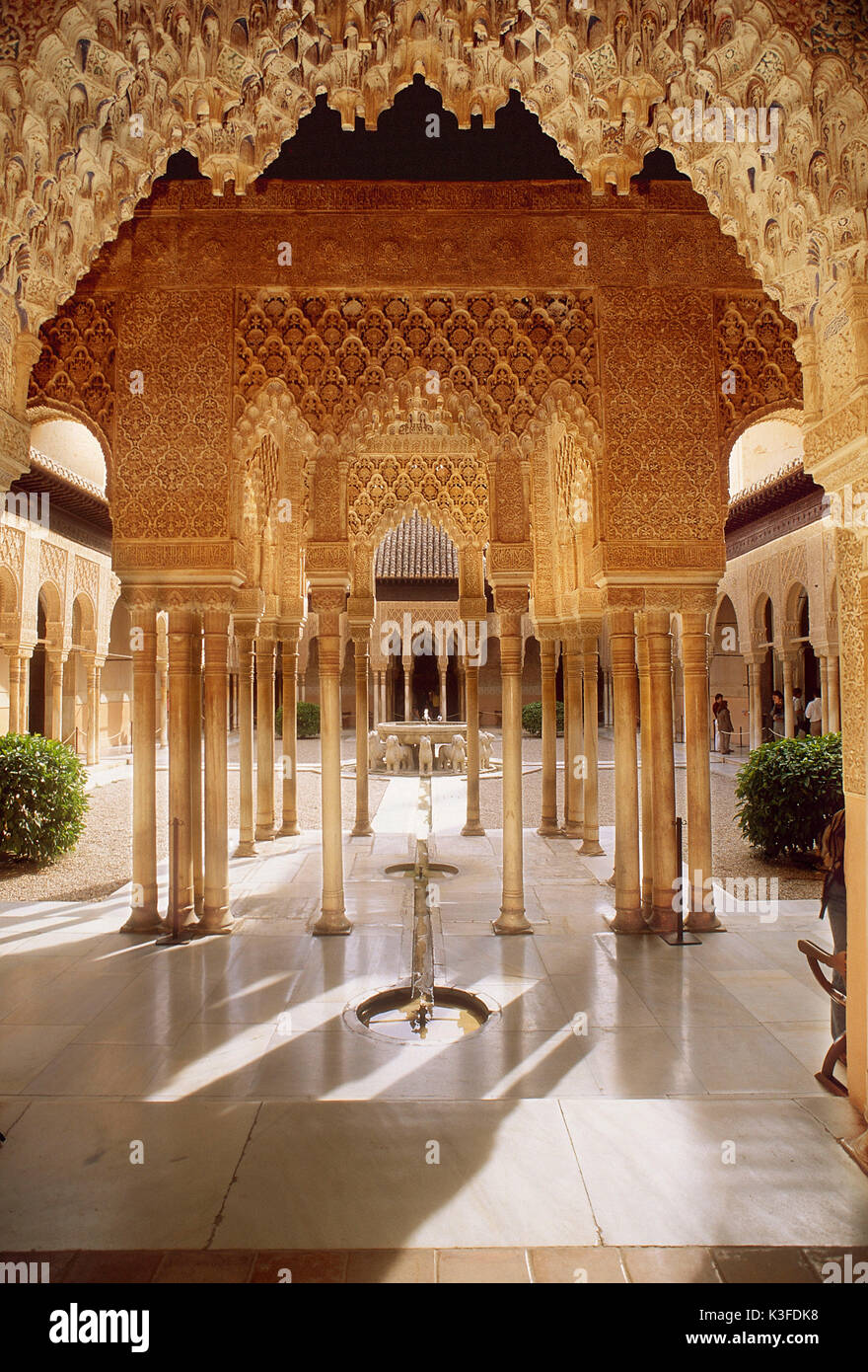 Lion's Hof Alhambra Granada Stockfoto