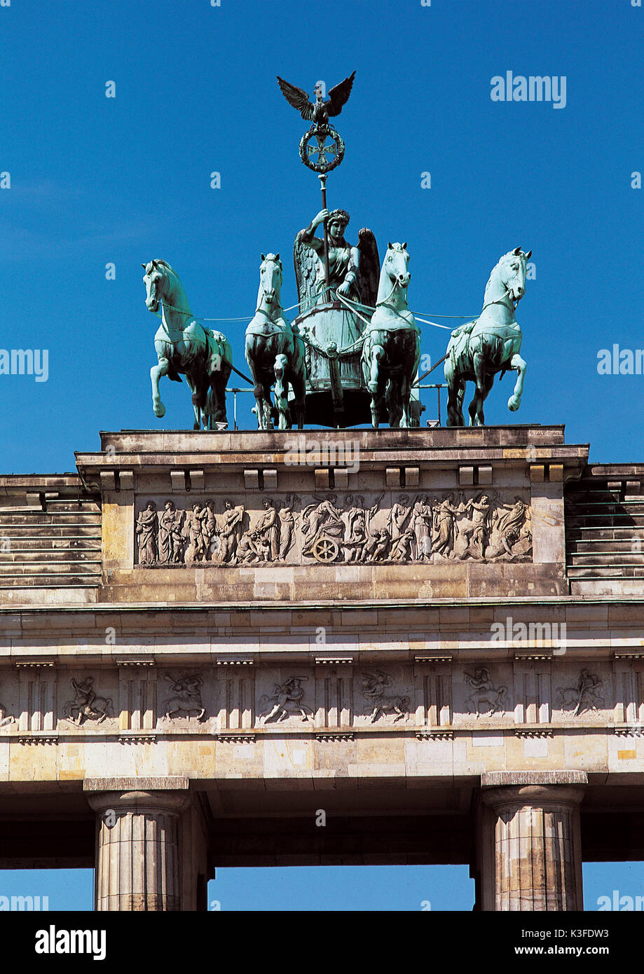 Quadriga, Brandenburger Tor, Berlin Stockfoto