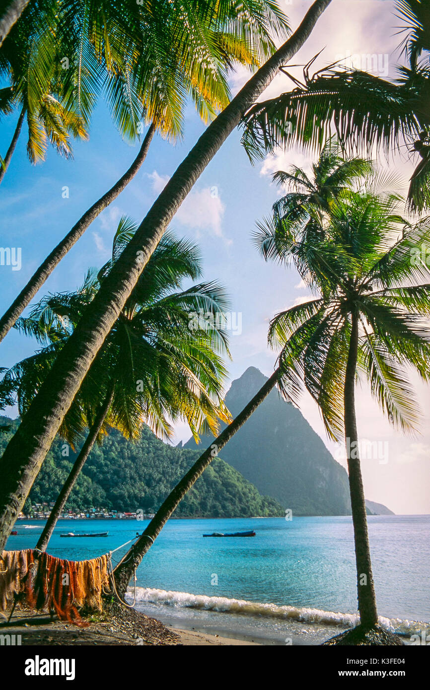 Strand von Saint Lucia Stockfoto