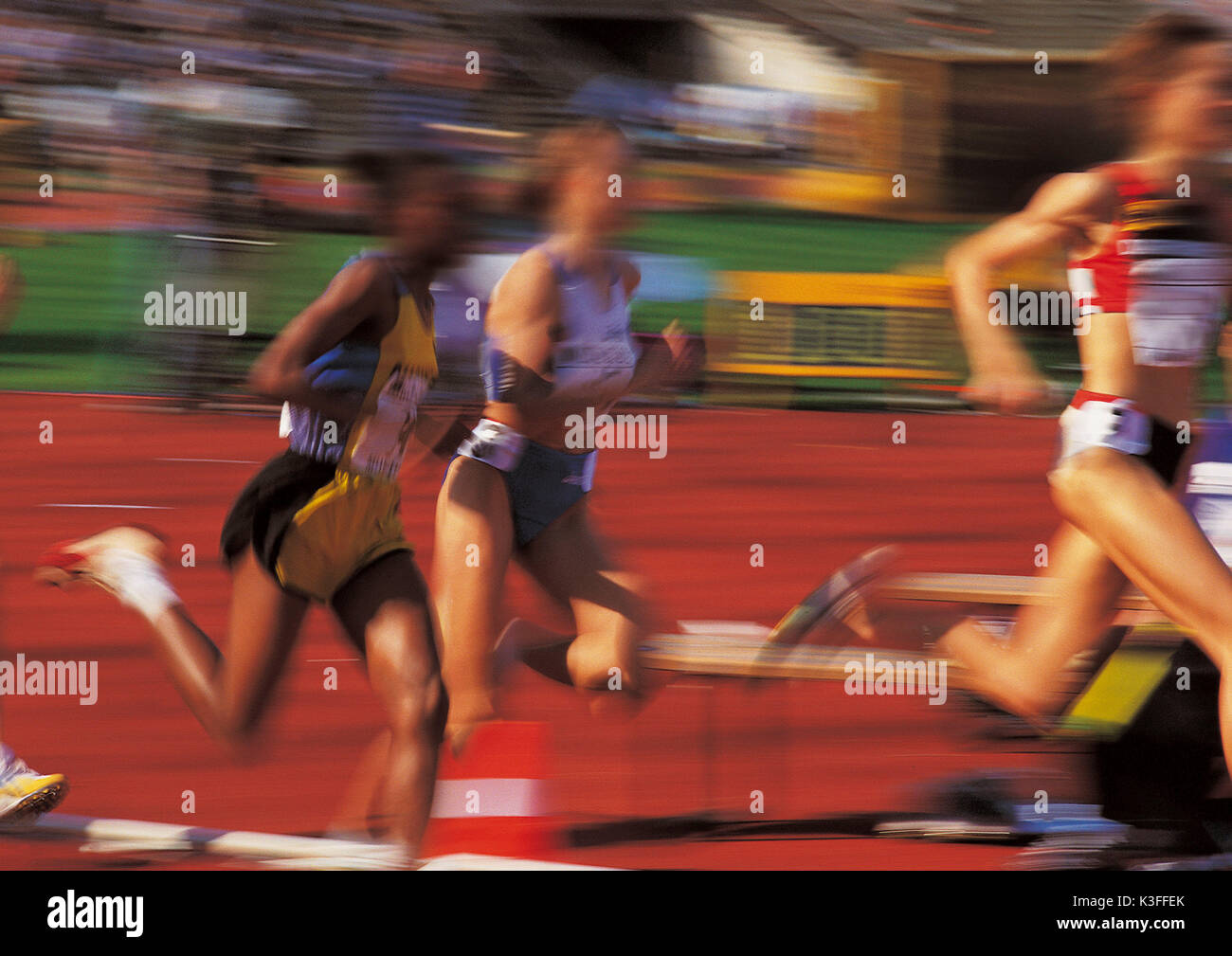 Athleten, die Läufer während eines Ereignisses Stockfoto