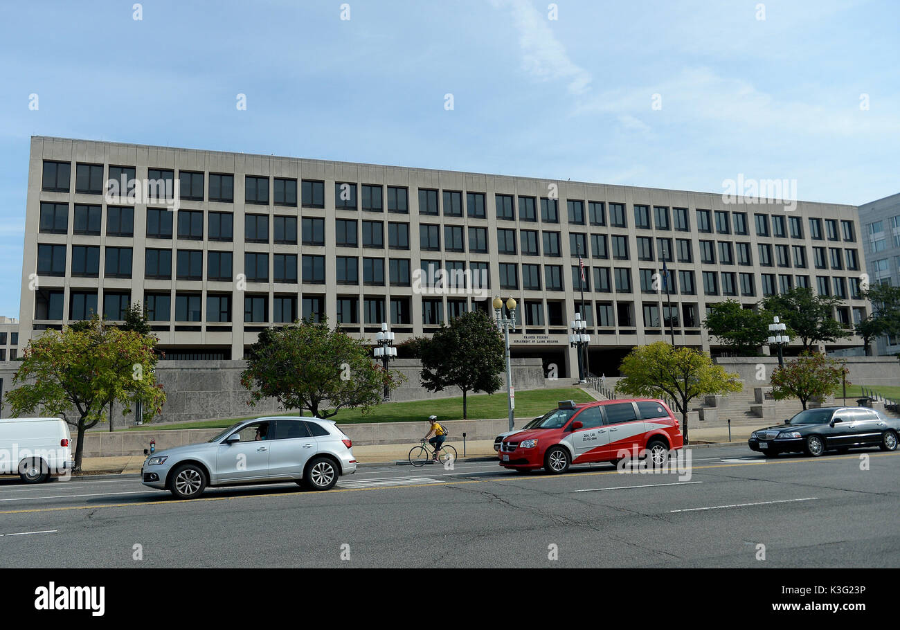 . 31 Aug, 2017. Das US-Arbeitsministerium Gebäude sitzt auf der Constitution Avenue, in der Nähe von Capitol Hill. Credit: Chuck Myers/ZUMA Draht/Alamy leben Nachrichten Stockfoto