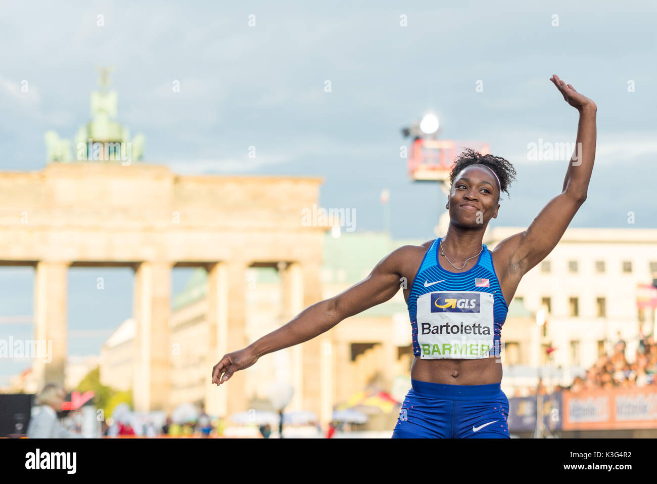 Berlin, Deutschland. 02 Sep, 2017. Tianna Bartoletta-USA, Weitsprung, DEU, 02.09.2017, Kredit: Uwe Koch/Alamy leben Nachrichten Stockfoto