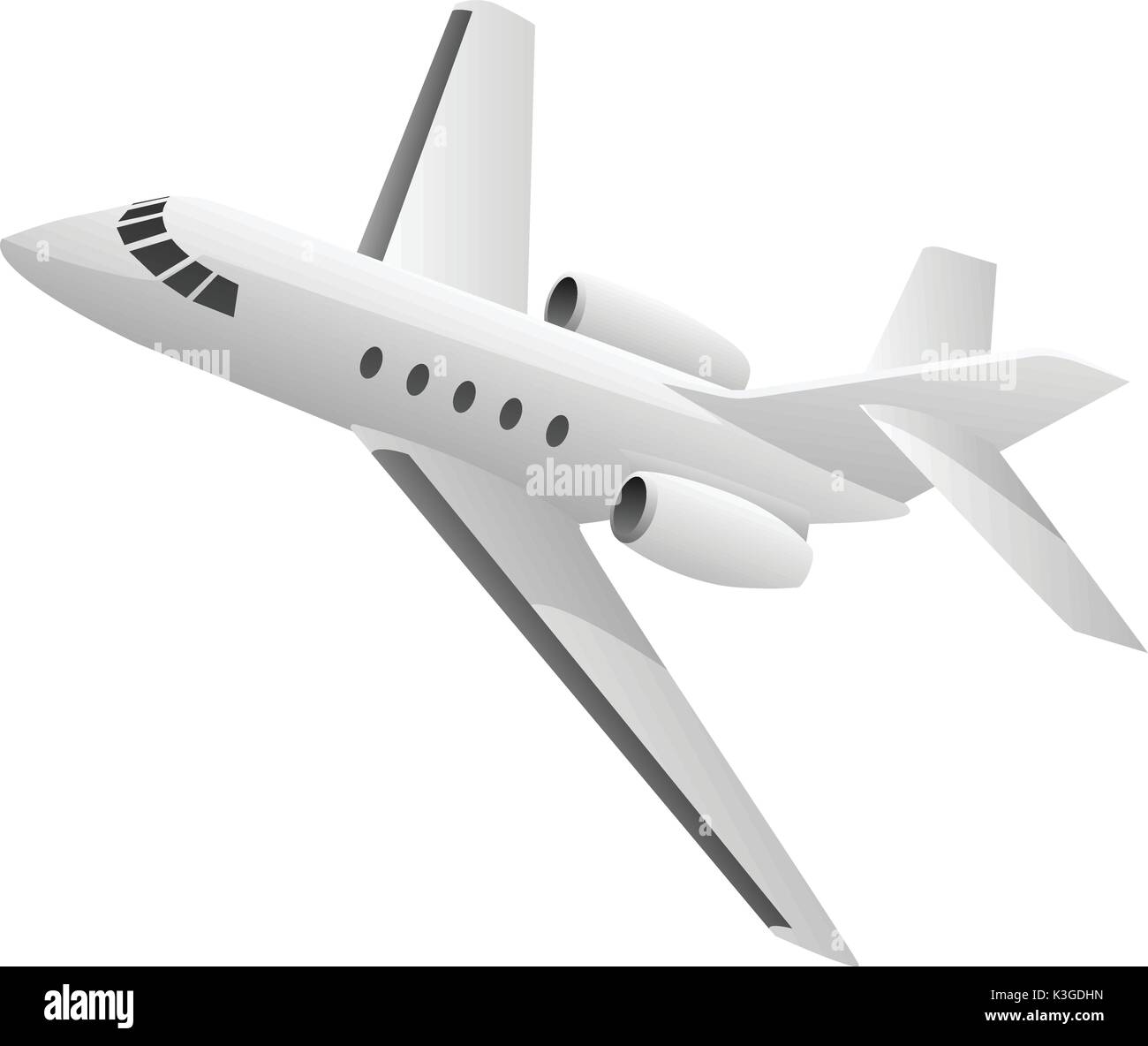Business Jet Flugzeug Abbildung Stock Vektor