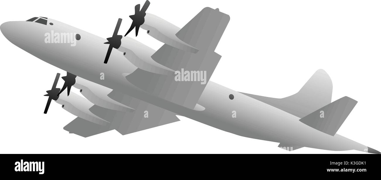 Naval Militärpatrouille Flugzeuge Abbildung Stock Vektor