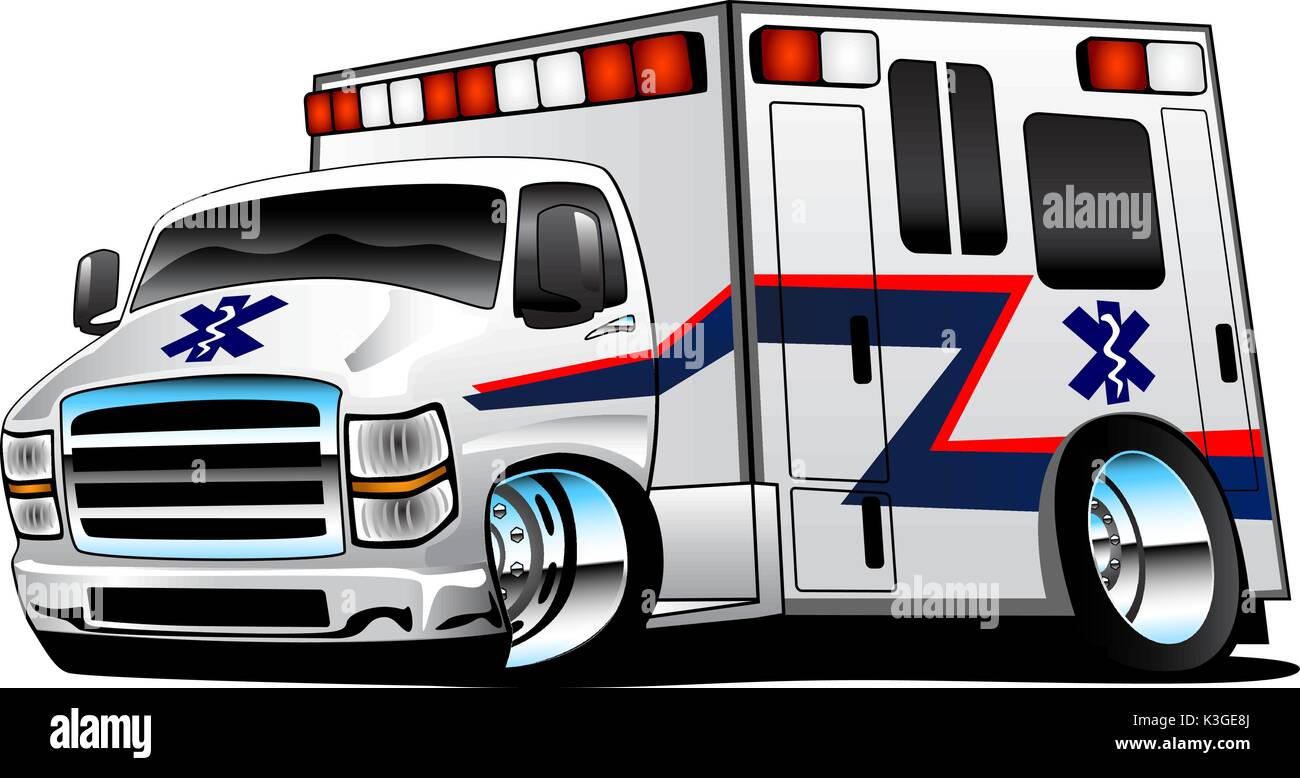 Sanitäter Krankenwagen Rettung Lkw Abbildung Stock Vektor