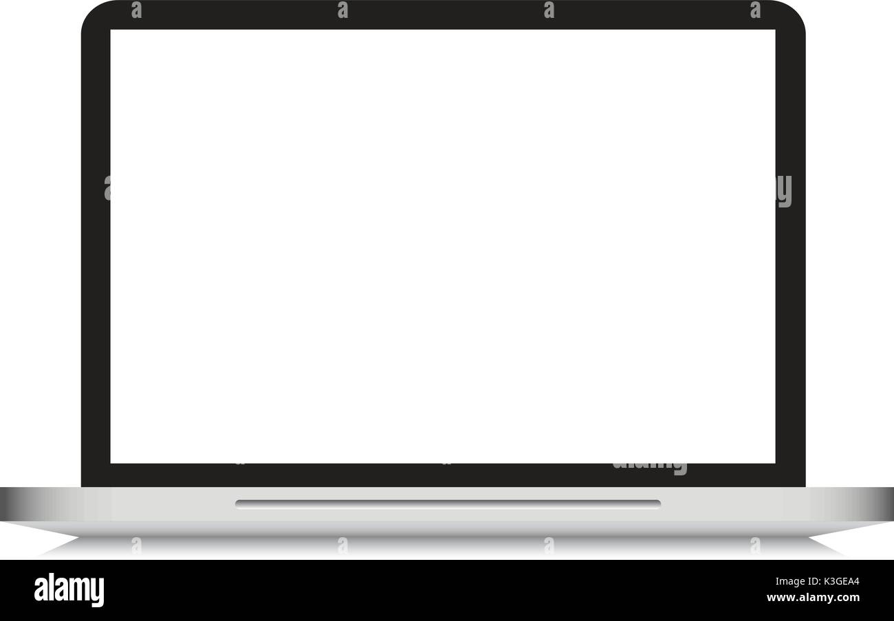 Lap Top mit leerer Bildschirm Stock Vektor