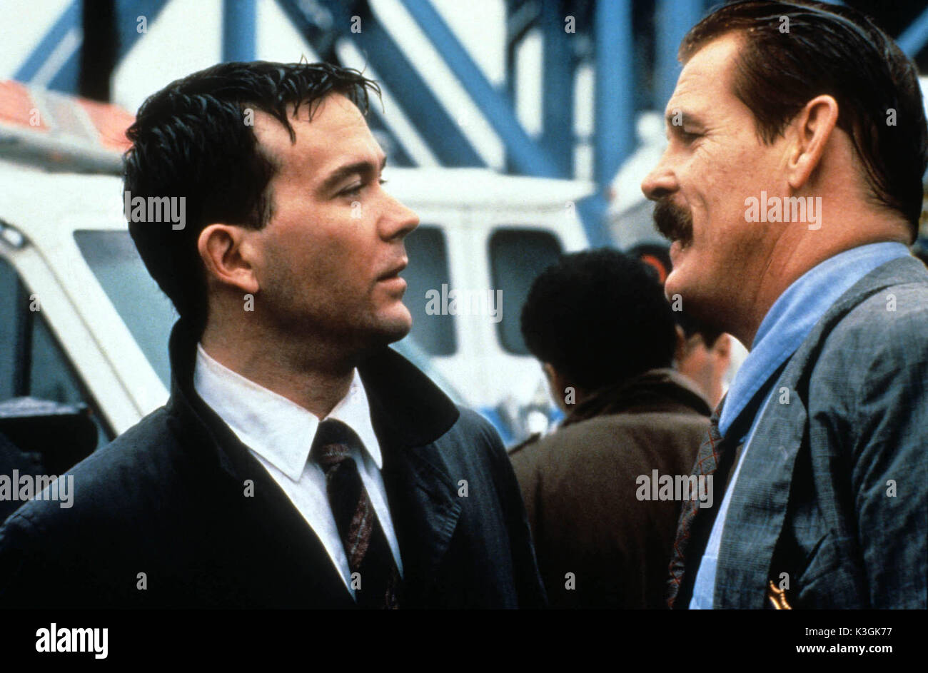 Q und A Timothy Hutton, Nick Nolte Datum: 1990 Stockfoto