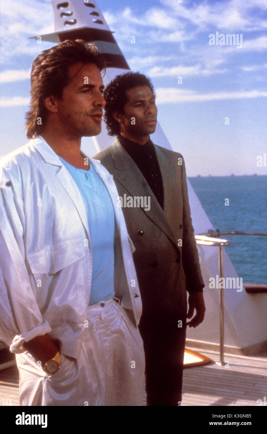 MIAMI VICE DON JOHNSON, PHILIP MICHAEL THOMAS Stockfoto