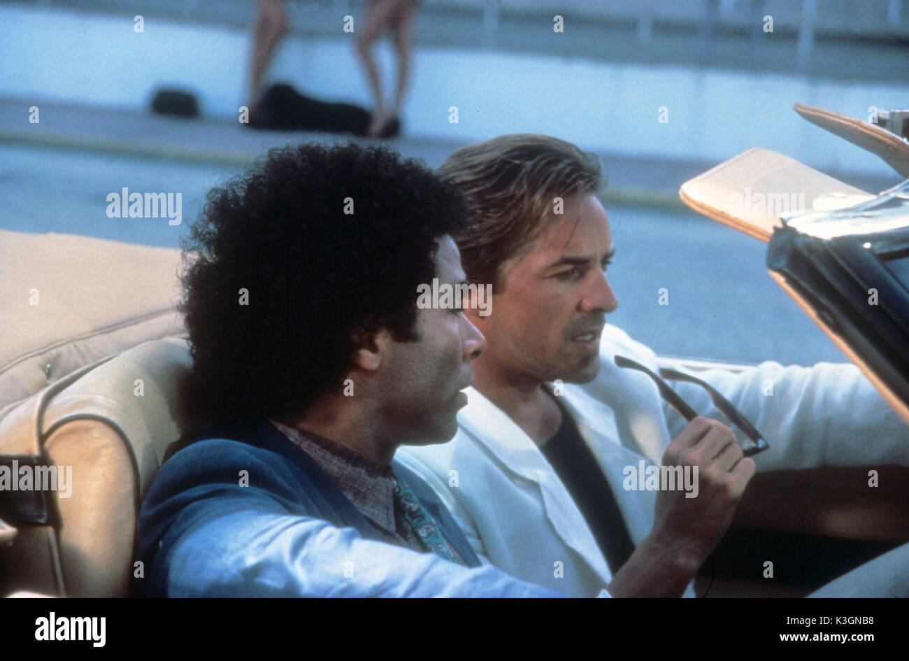 MIAMI VICE PHILIP MICHAEL THOMAS, DON JOHNSON Stockfoto
