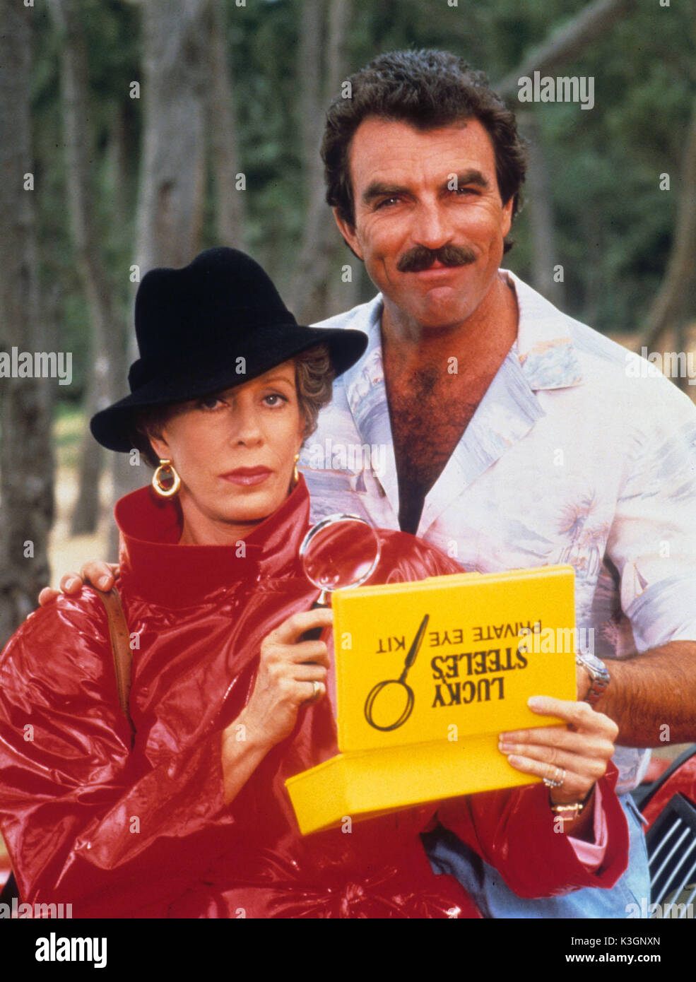 MAGNUM, P.I. CAROL Burnett, Tom Selleck Stockfoto