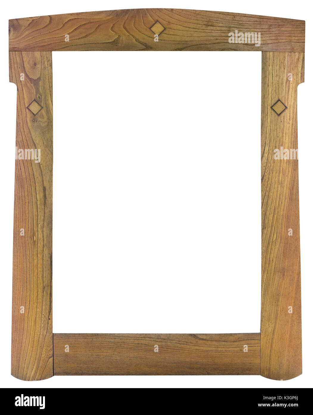 Alte hölzerne Picture Frame Ausschnitt Stockfoto