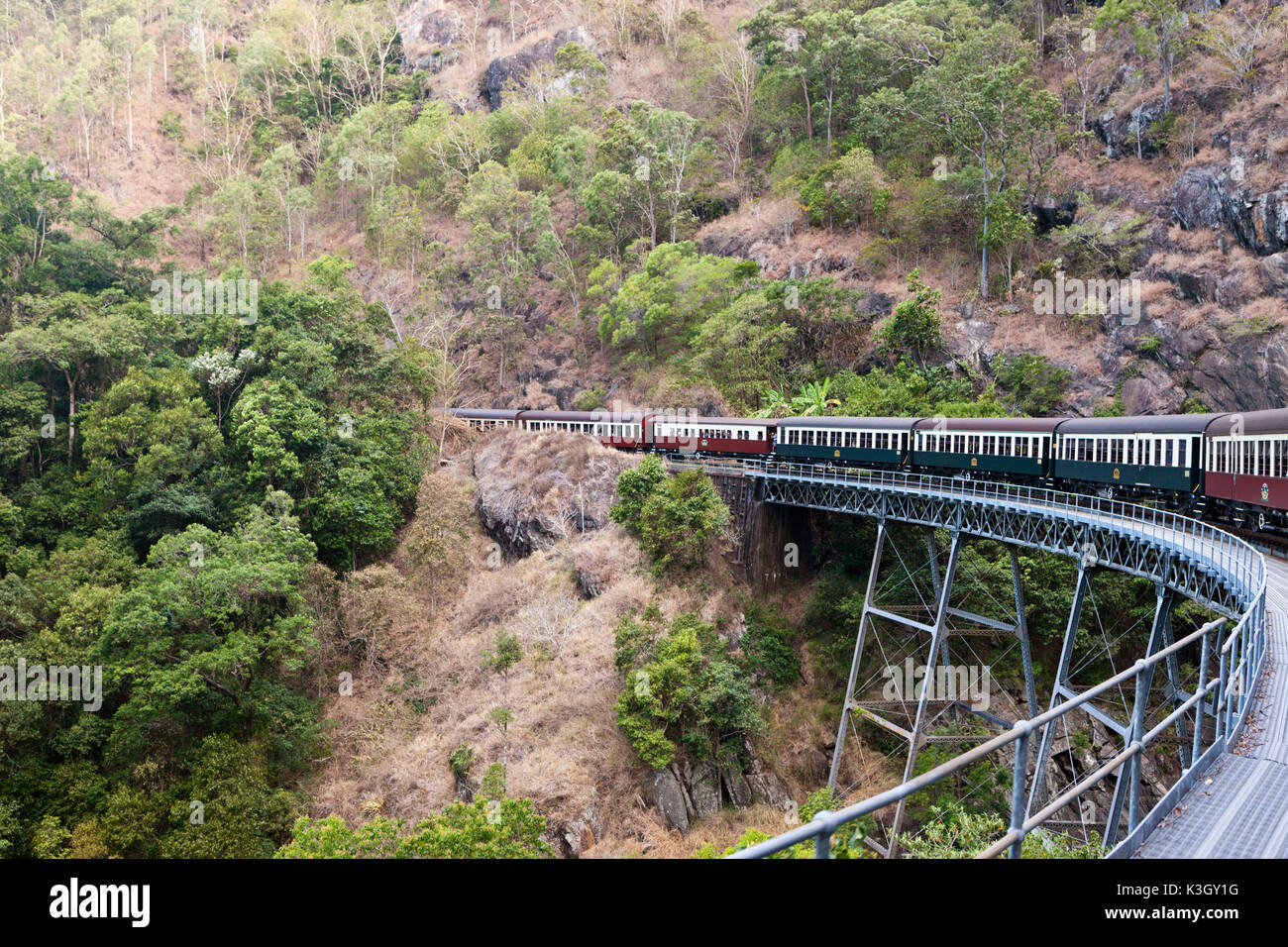 Kuranda Railway Tour, Kuranda, Cairns, Australien Stockfoto