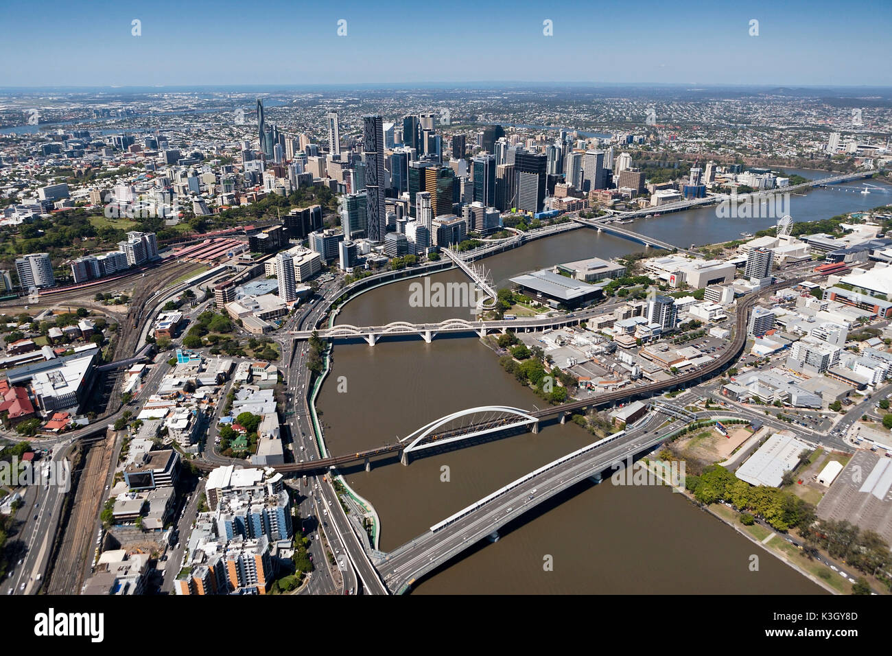Skyline von Brisbane, Brisbane, Australien Stockfoto