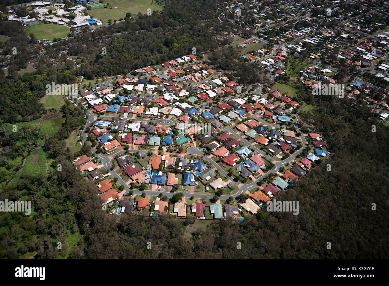 Luftaufnahme von Wellington Point, Brisbane, Australien Stockfoto