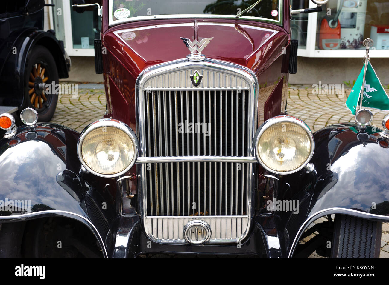 Oldtimer Rallye 'Herkomer Konkurrenz" in Landsberg Lech für mindestens 80 Jahre alten Autos, hier in der Nähe unterwegs W 10, Baujahr 1930 Stockfoto