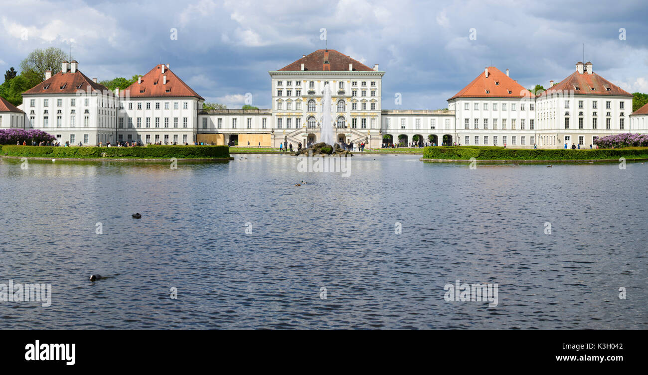 Schloss Nymphenburg in München Stockfoto
