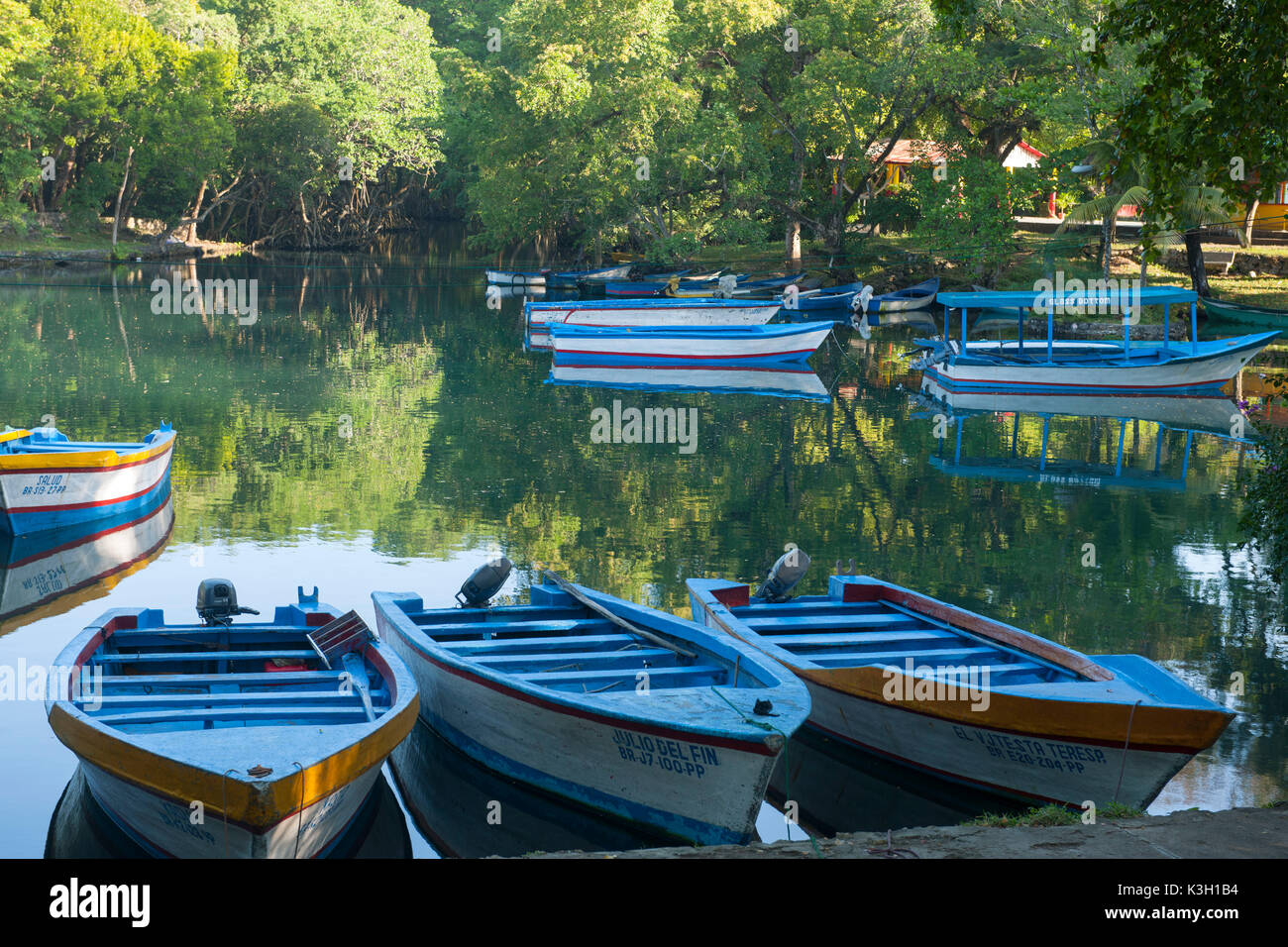 Die Dominikanische Republik, nord-östlich, Rio San Juan, Laguna Gri-Gri Stockfoto