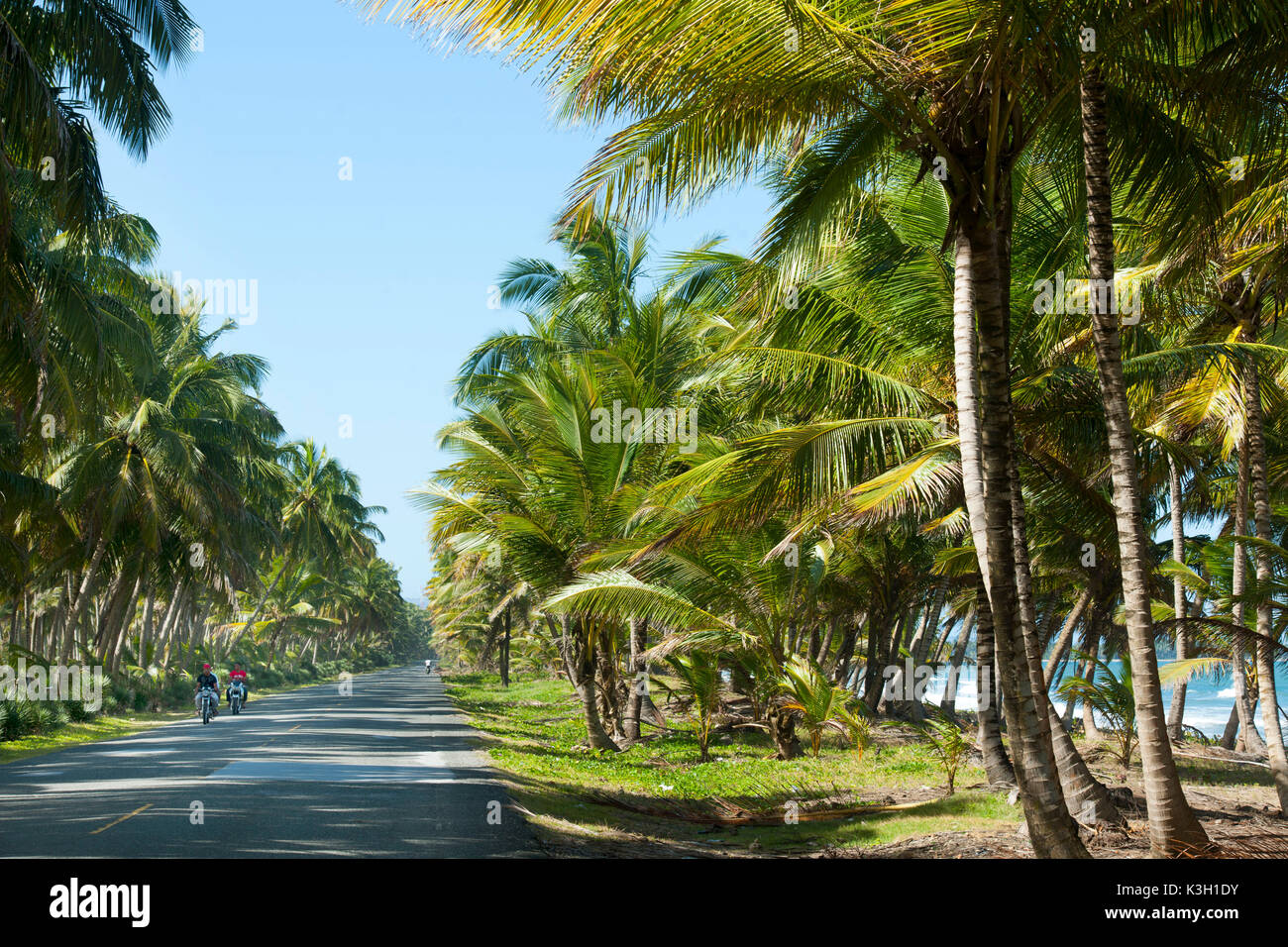 Die Dominikanische Republik, Nord-osten, Country Road in der Nähe Nagua Stockfoto