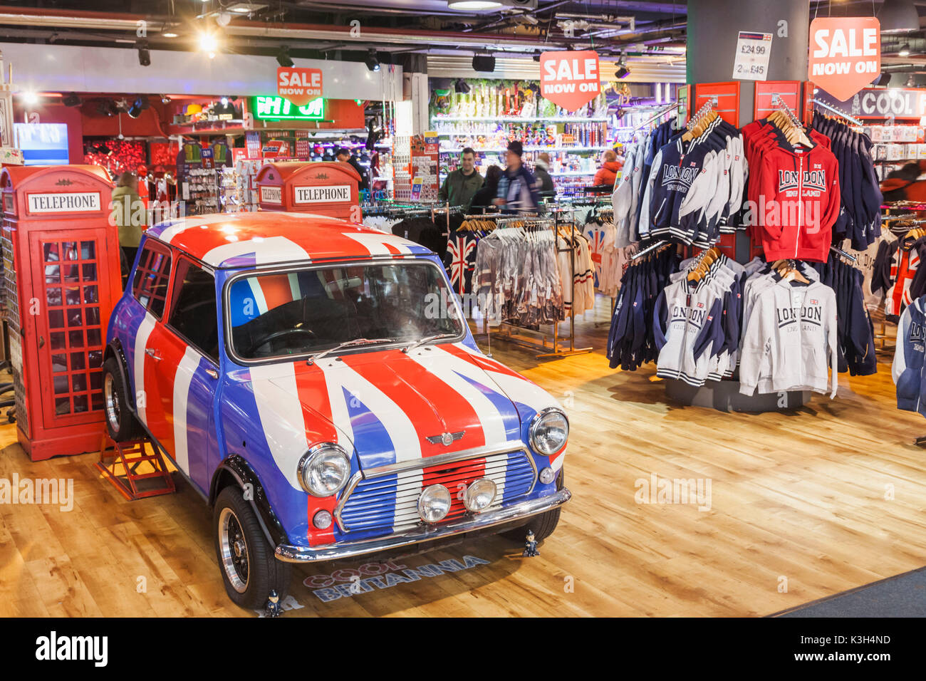 England, London, Piccadilly, Cool Britannia-Geschenk-Shop Stockfoto