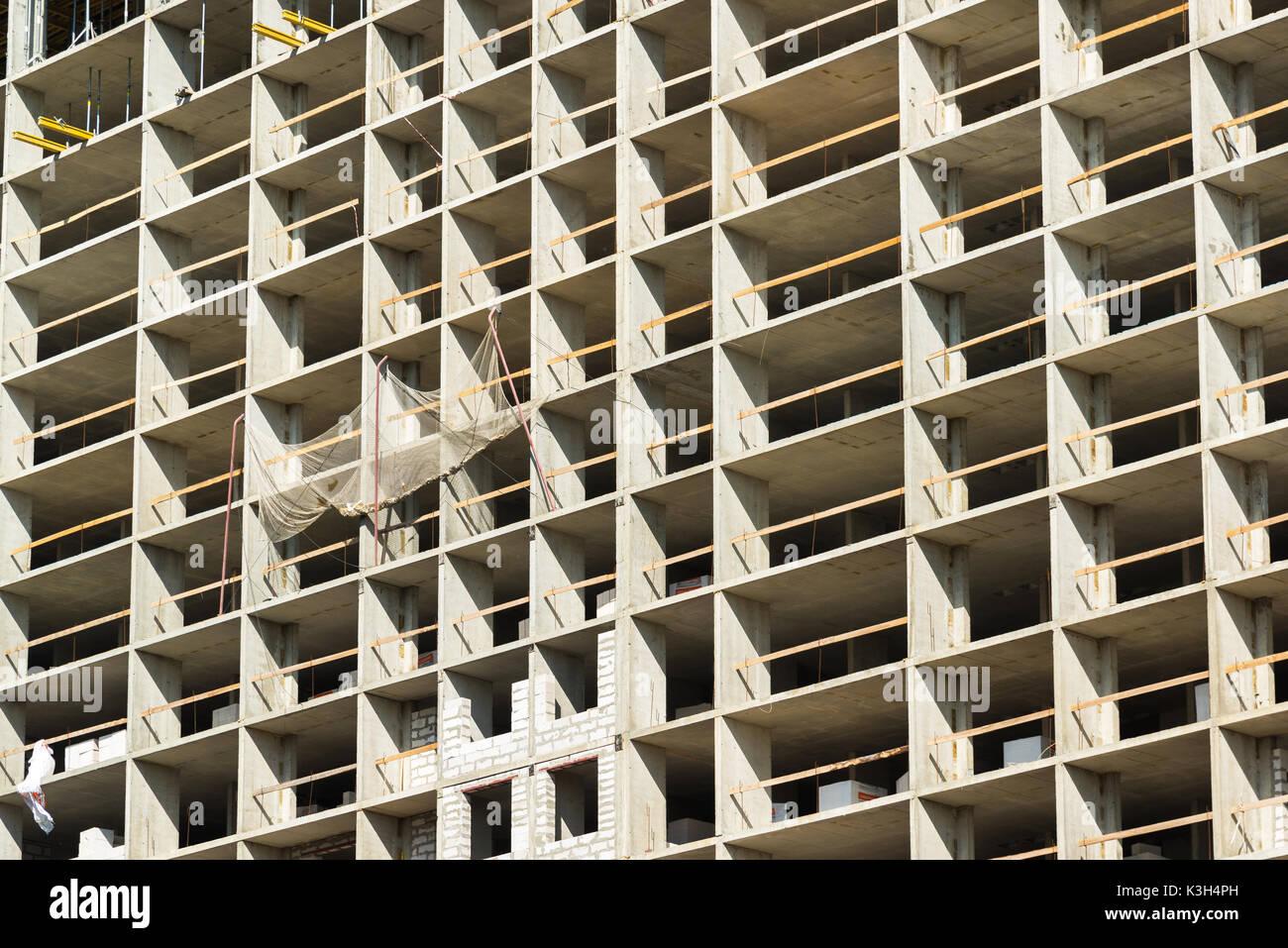 Bau von monolithischen Wohngebäude in Moskau, Russland Stockfoto