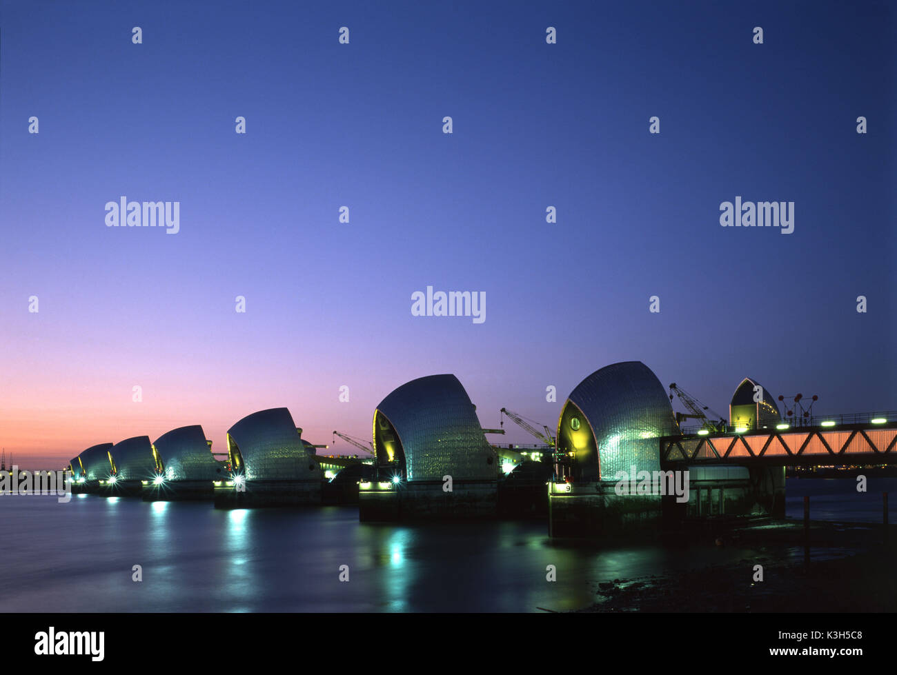 Thames Barrier, Woolwich, Newham, London, England Stockfoto