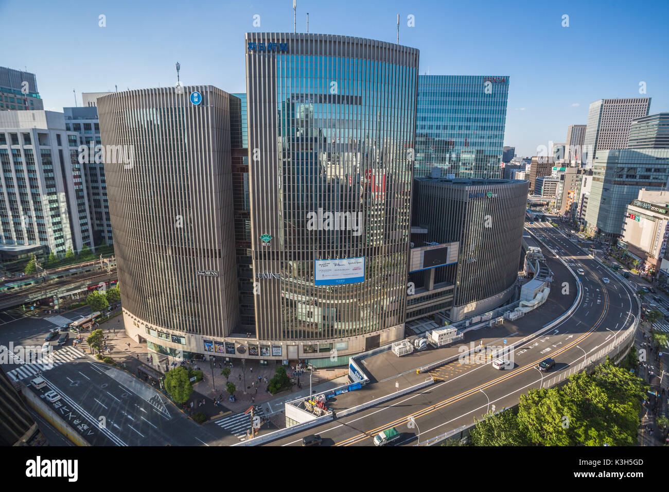 Japan, Tokyo City, Ginza District, Shuto Expressway und Harumi Dori Avenue Stockfoto