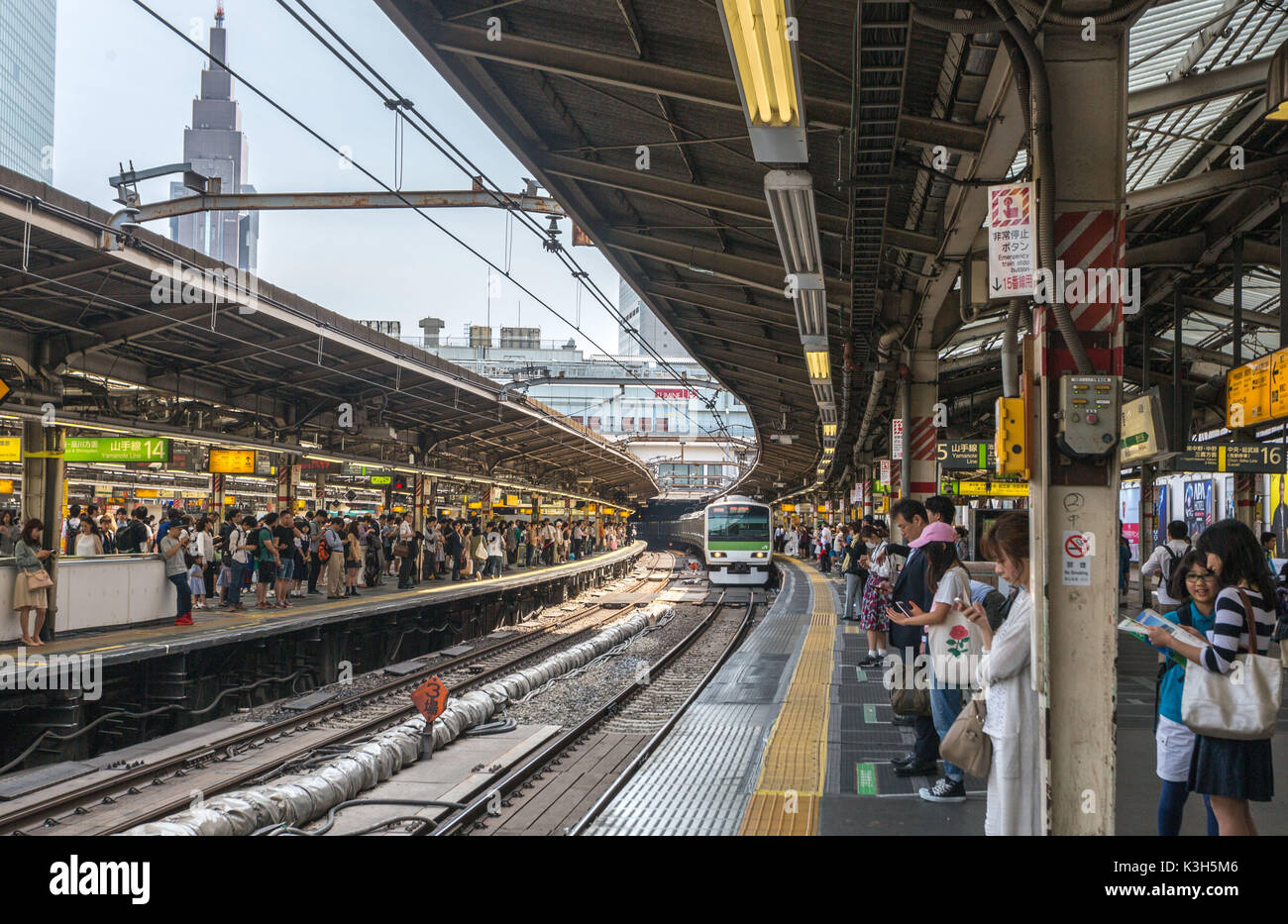 Japan, Tokyo, Shinjuku Station, Yamanote Linie, Stockfoto