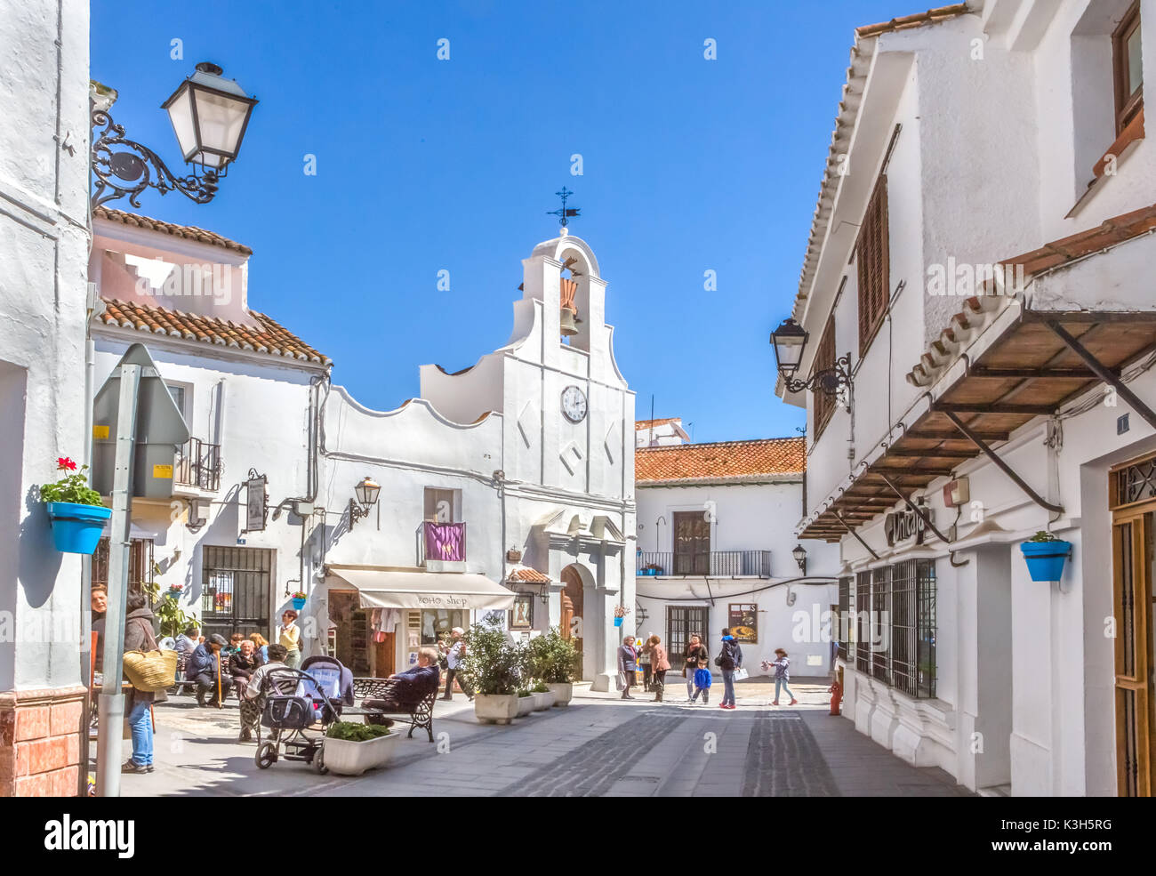 Spanien, Andalusien, Provinz Malaga, Mijas Stadt Stockfotografie Alamy