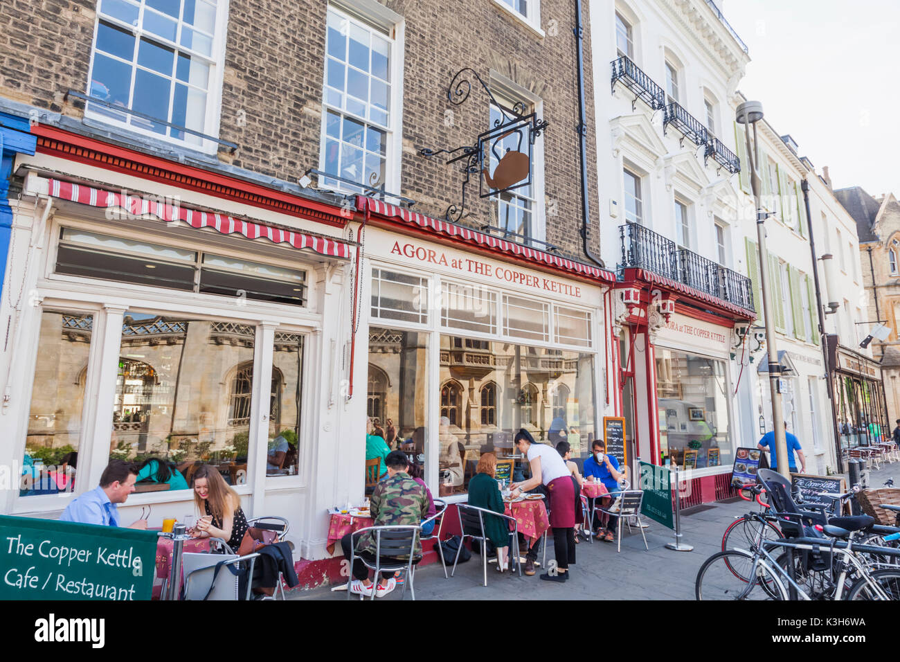 Königs-Parade, Restaurants, Cambridge, Cambridgeshire, England Stockfoto