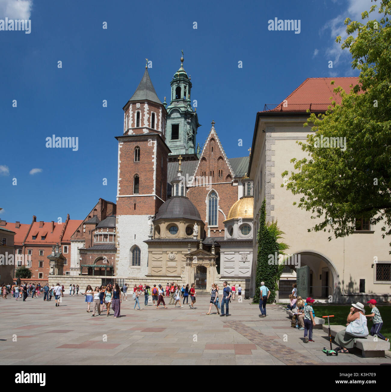 Polen, Krakau, Königsschloss Wawel, UNESCO-Weltkulturerbe, Stockfoto